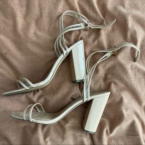 Nude - ankle strap heels